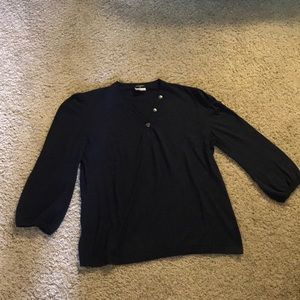CHANEL Henley Style Sweater